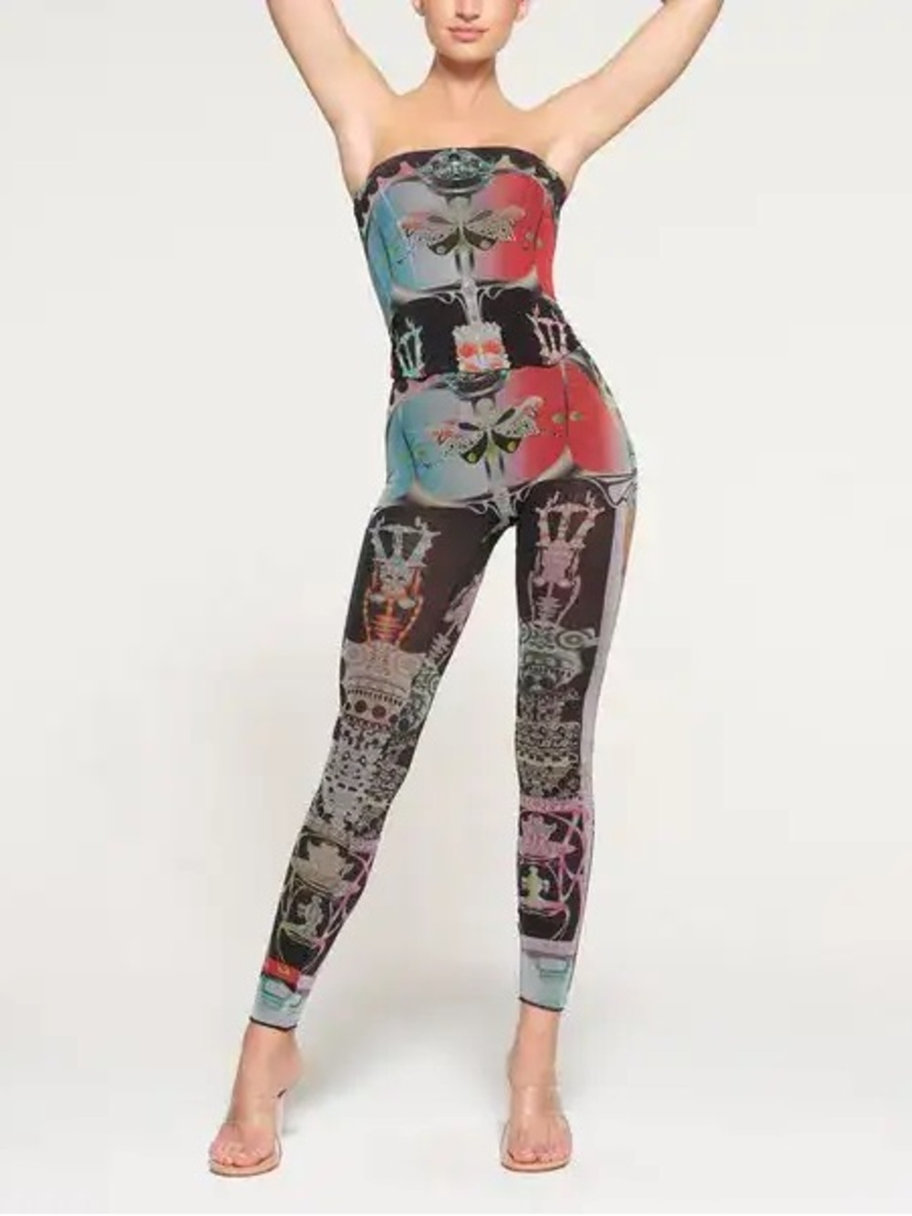 SKIMS Summer Mesh High Waist Leggings Orchid Cabinet Size M